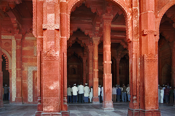 Prayers in Jama Mosque, Fatehpur Sikri, India