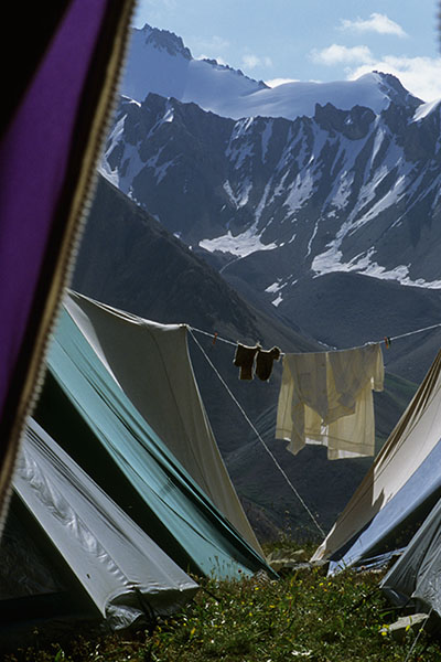 View From Lenin Peak Base Camp, Pamir Range, Kyrgyzstan