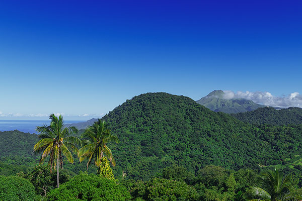 View of Mount Peleé Volcano, Martinique