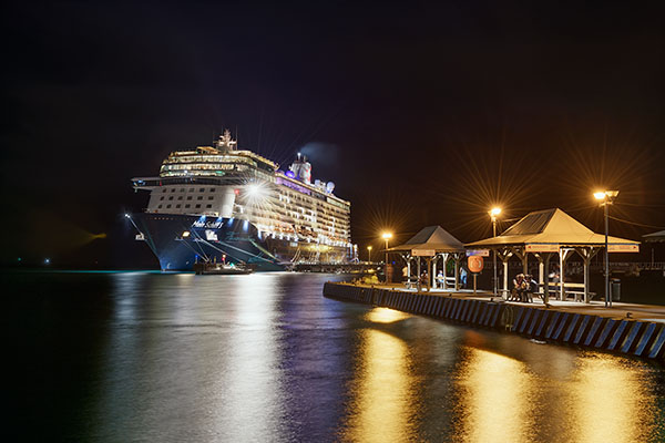 Big Cruise Ship In The Small Harbour, Fort-de-France, Martinique