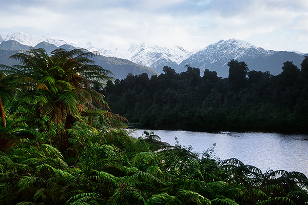 Southern Alps from the Coastline, New Zealand